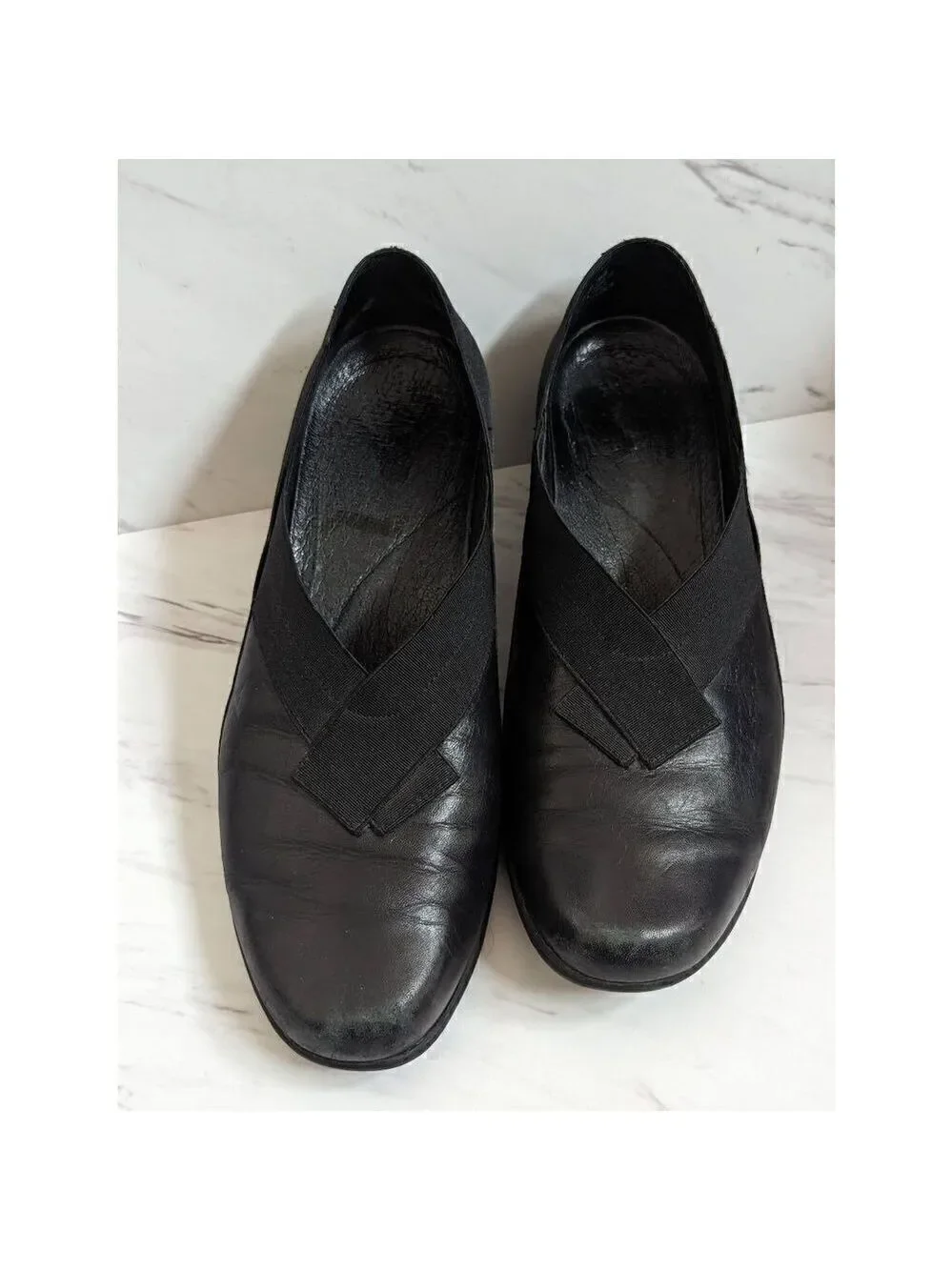 Clark's Women's Black Leather Artisan Slip On Walking Comfort Shoe Size 8M